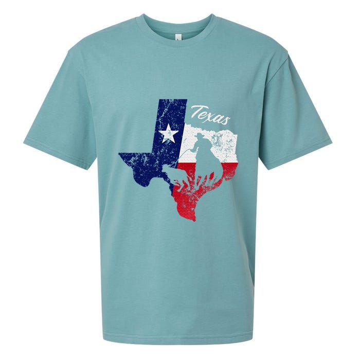 State Of Texas Flag Map Distressed Native Texan Tx Sueded Cloud Jersey T-Shirt