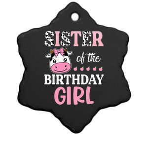 Sister Of The Birthday Farming Barnyard Birthday Cow Ceramic Star Ornament