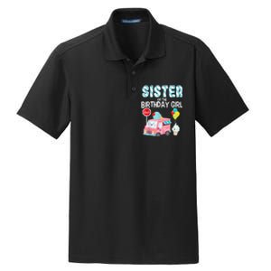 Sister Of The Birthday Girl Ice Cream Truck Bday Party Dry Zone Grid Polo