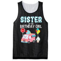 Sister Of The Birthday Girl Ice Cream Truck Bday Party Mesh Reversible Basketball Jersey Tank