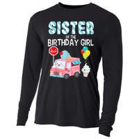 Sister Of The Birthday Girl Ice Cream Truck Bday Party Cooling Performance Long Sleeve Crew