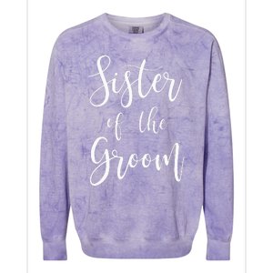 Sister Of The Groom Wedding Party Colorblast Crewneck Sweatshirt