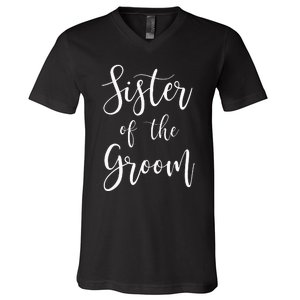 Sister Of The Groom Wedding Party V-Neck T-Shirt