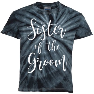 Sister Of The Groom Wedding Party Kids Tie-Dye T-Shirt