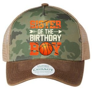 Sister Of The Birthday Basketball Mother Mom Funny Legacy Tie Dye Trucker Hat