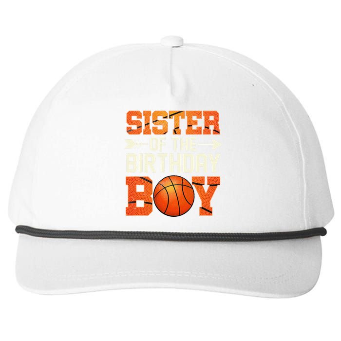 Sister Of The Birthday Basketball Mother Mom Funny Snapback Five-Panel Rope Hat