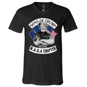 Sons Of Trump 2024 Biker Funny V-Neck T-Shirt