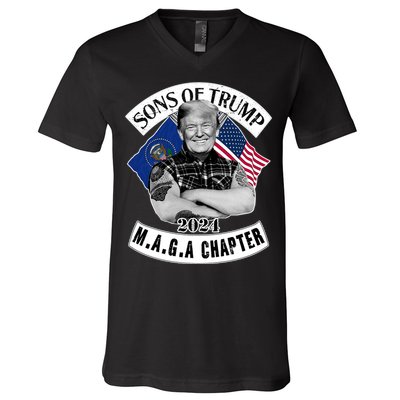 Sons Of Trump 2024 Biker Funny V-Neck T-Shirt