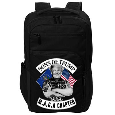 Sons Of Trump 2024 Biker Funny Impact Tech Backpack