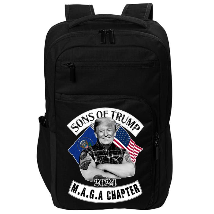 Sons Of Trump 2024 Biker Funny Impact Tech Backpack