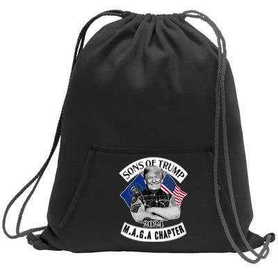 Sons Of Trump 2024 Biker Funny Sweatshirt Cinch Pack Bag