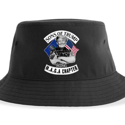 Sons Of Trump 2024 Biker Funny Sustainable Bucket Hat