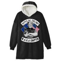 Sons Of Trump 2024 Biker Funny Hooded Wearable Blanket