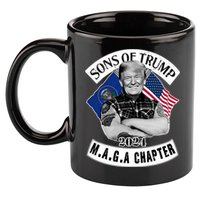 Sons Of Trump 2024 Biker Funny 11oz C Handle Ceramic Mug