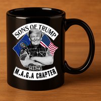 Sons Of Trump 2024 Biker Funny 11oz C Handle Ceramic Mug