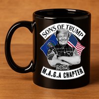 Sons Of Trump 2024 Biker Funny 11oz C Handle Ceramic Mug