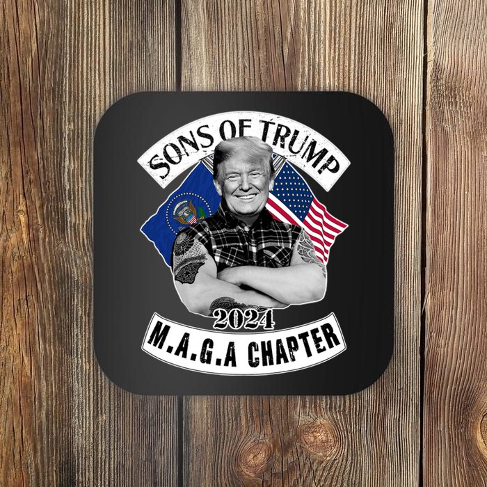 Sons Of Trump 2024 Biker Funny Coaster