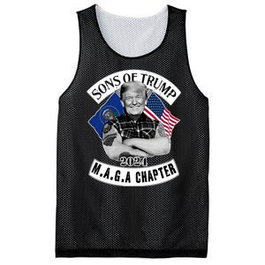 Sons Of Trump 2024 Biker Funny Mesh Reversible Basketball Jersey Tank