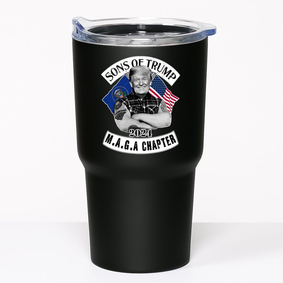 Sons Of Trump 2024 Biker Funny Tumbler