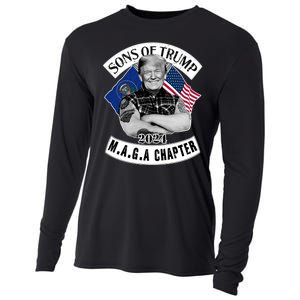 Sons Of Trump 2024 Biker Funny Cooling Performance Long Sleeve Crew