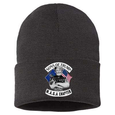 Sons Of Trump 2024 Biker Funny Sustainable Knit Beanie