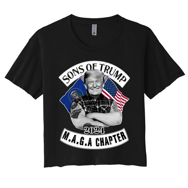 Sons Of Trump 2024 Biker Funny Crop Top