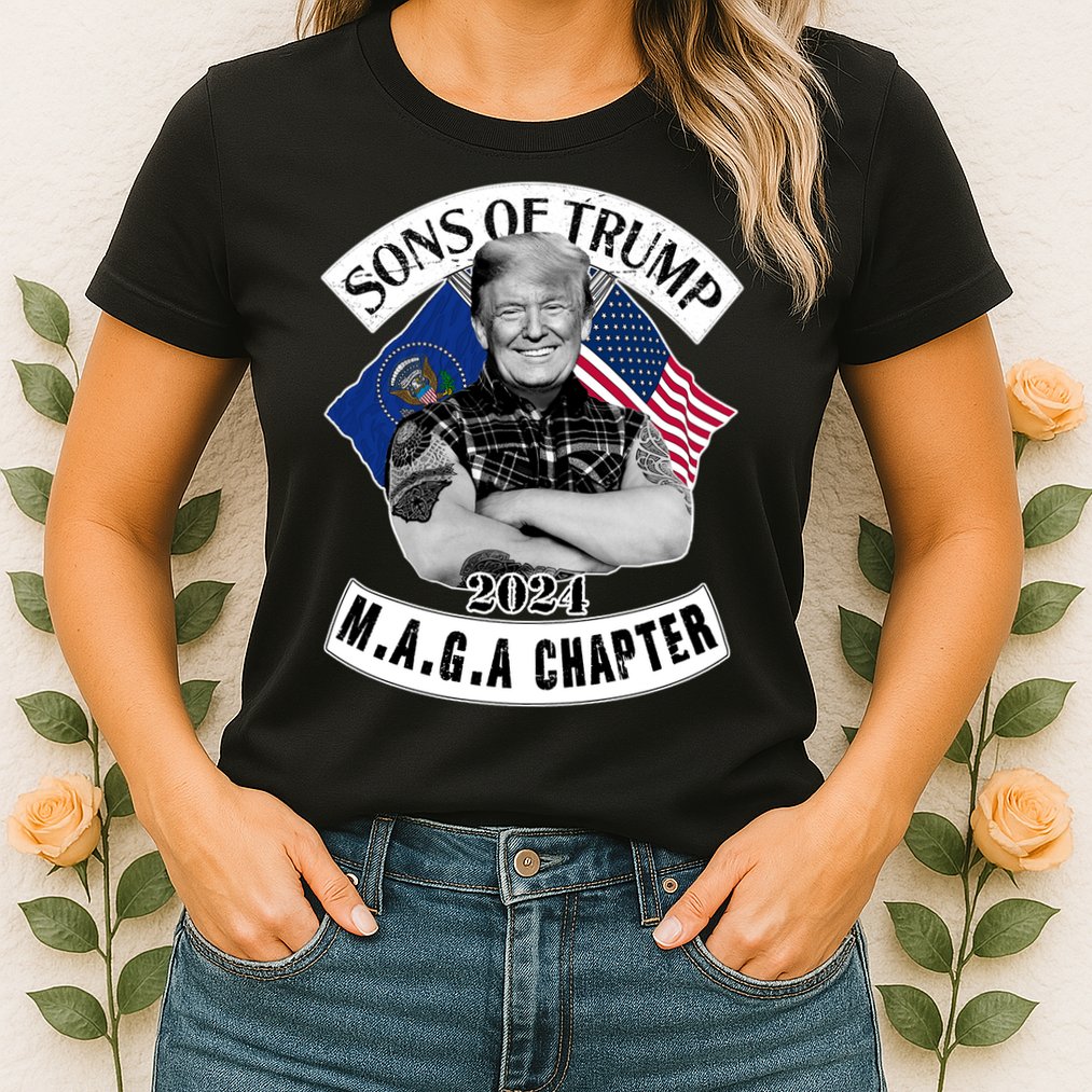 Sons Of Trump 2024 Biker Funny Womens T-Shirt