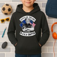 Sons Of Trump 2024 Biker Funny Kids Hoodie