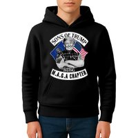 Sons Of Trump 2024 Biker Funny Kids Hoodie