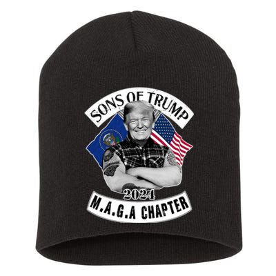 Sons Of Trump 2024 Biker Funny Short Acrylic Beanie