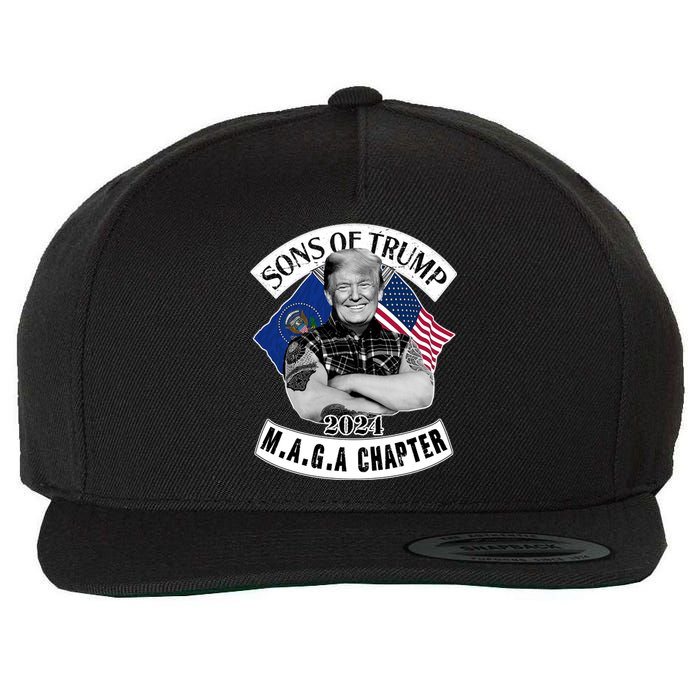 Sons Of Trump 2024 Biker Funny Wool Snapback Cap