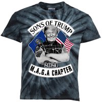 Sons Of Trump 2024 Biker Funny Kids Tie-Dye T-Shirt