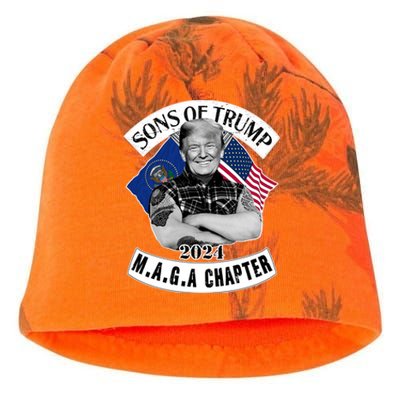 Sons Of Trump 2024 Biker Funny Kati - Camo Knit Beanie