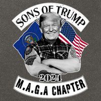 Sons Of Trump 2024 Biker Funny Cotton Canvas Backpack
