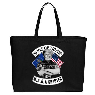 Sons Of Trump 2024 Biker Funny Cotton Canvas Jumbo Tote