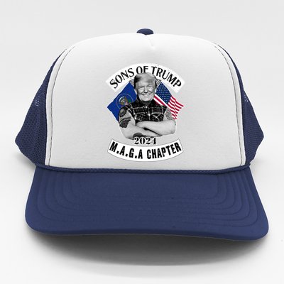 Sons Of Trump 2024 Biker Funny Trucker Hat