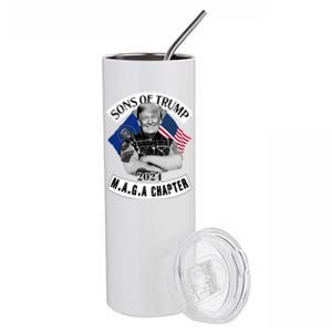 Sons Of Trump 2024 Biker Funny Stainless Steel Tumbler