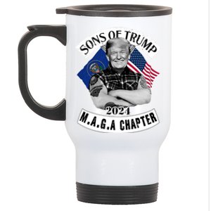 Sons Of Trump 2024 Biker Funny Stainless Steel Travel Mug