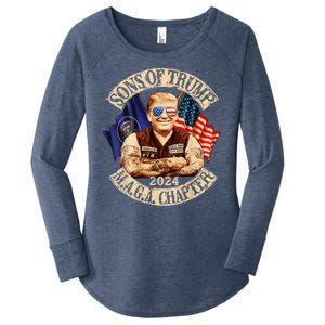 Sons Of Trump Maga Chapter 2024 Women's Perfect Tri Tunic Long Sleeve Shirt