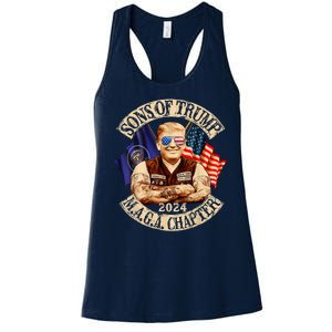 Sons Of Trump Maga Chapter 2024 Women's Racerback Tank