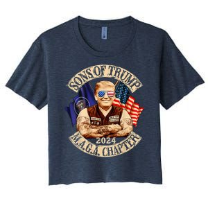 Sons Of Trump Maga Chapter 2024 Women's Crop Top Tee