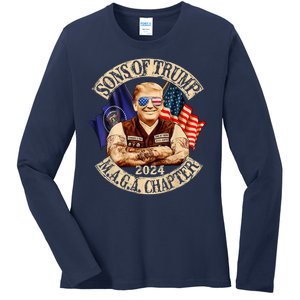 Sons Of Trump Maga Chapter 2024 Ladies Long Sleeve Shirt