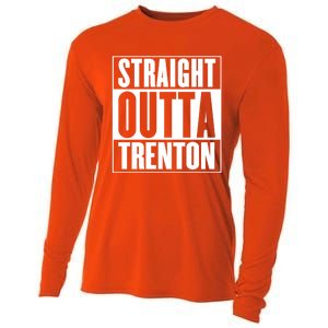 Straight Outta Trenton Gift Meaningful Gift Cooling Performance Long Sleeve Crew