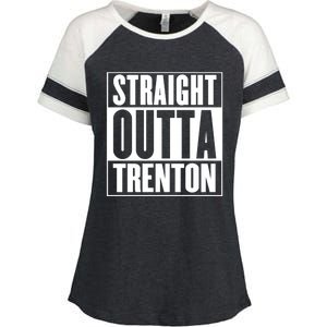 Straight Outta Trenton Gift Meaningful Gift Enza Ladies Jersey Colorblock Tee