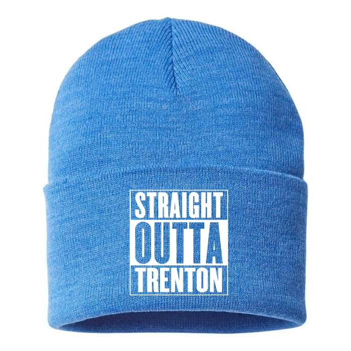 Straight Outta Trenton Gift Meaningful Gift Sustainable Knit Beanie