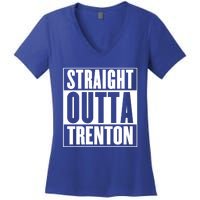 Straight Outta Trenton Gift Meaningful Gift Women's V-Neck T-Shirt