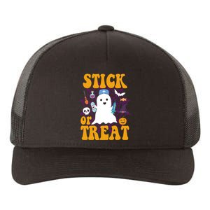 Stick Or Treat Halloween Nurse Ghost Yupoong Adult 5-Panel Trucker Hat