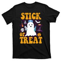 Stick Or Treat Halloween Nurse Ghost T-Shirt