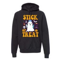 Stick Or Treat Halloween Nurse Ghost Premium Hoodie