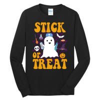 Stick Or Treat Halloween Nurse Ghost Tall Long Sleeve T-Shirt